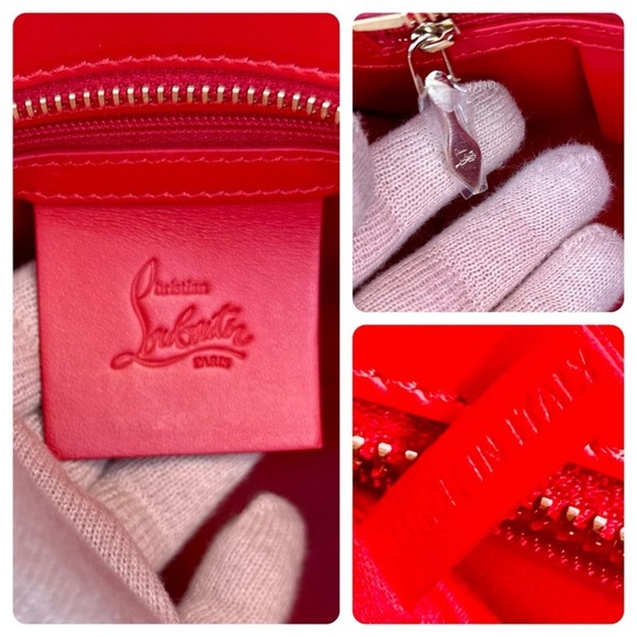 Christian Louboutin Calfskin Paloma S Mini Black Multicolor Loubinhesky Bag - Picture 16 of 16